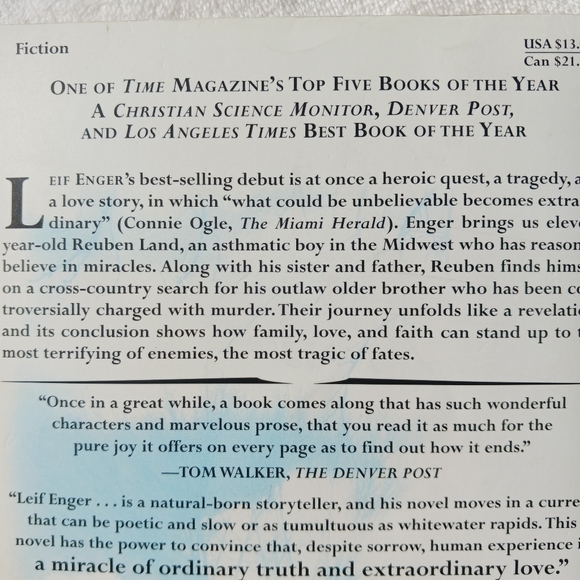 "Peace Like A River" Leif Enger, Paperback Fiction Book Novel - Picture 5 of 11
